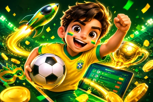 Estádio de futebol à noite com luzes acesas