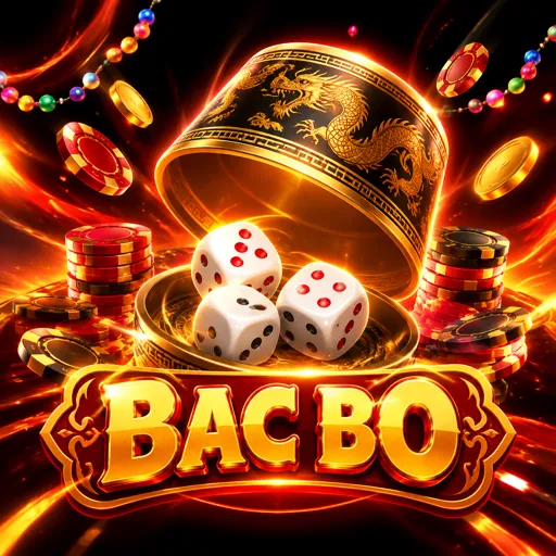Cartão do jogo Bac Bo com dados ao vivo