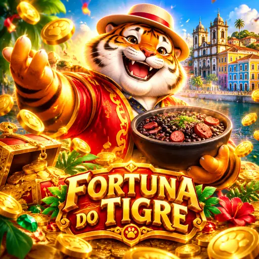 Cartão do slot Fortune Tiger com tigre chinês dourado
